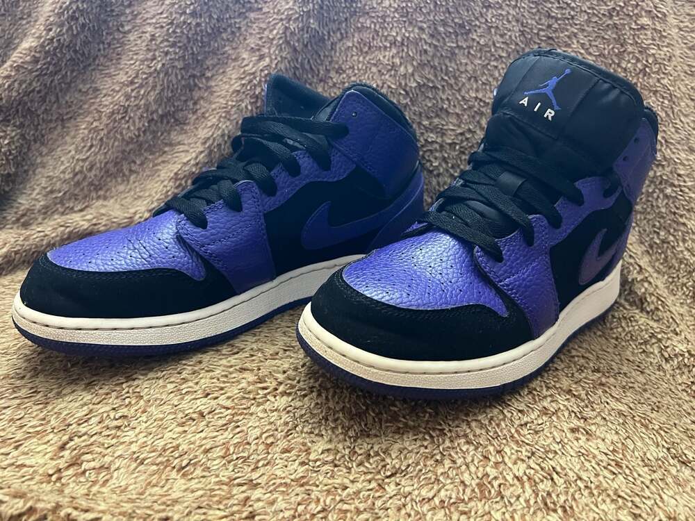 Air Jordan 1 Retro Mid GS Dark Concord 554725-051 - Picture 2 of 4